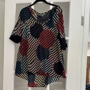 Striped Geometric Women's Blouse